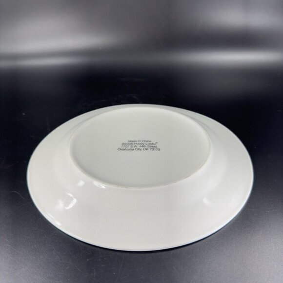 2006 Hobby Lobby Ceramic Round Dish Plate Set 4 Santa Claus Holiday Christmas - Picture 13 of 16